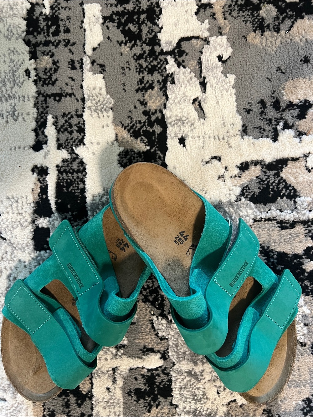Birkenstock men’s size 11 Teal Suede Two-Strap Sandals